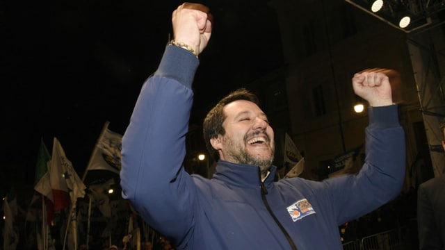Oppositionschef Matteo Salvini im Porträt. Oppositionschef Matteo Salvini im Porträt.