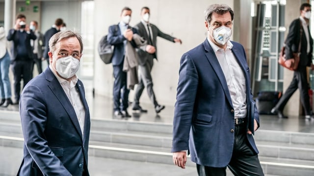 Armin Laschet e Markus Söder Armin Laschet e Markus Söder