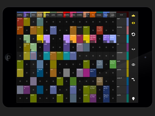 Ein Screenshot zeigt die «Session View» der «touchAble»-App. Ein Screenshot zeigt die «Session View» der «touchAble»-App.