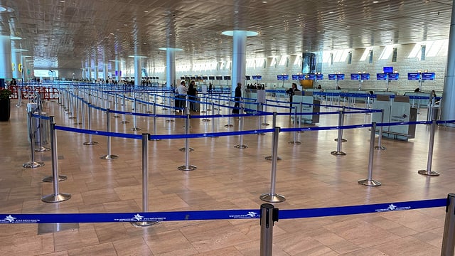 Vacant Hall at Ben Gurion International Airport in Lod.