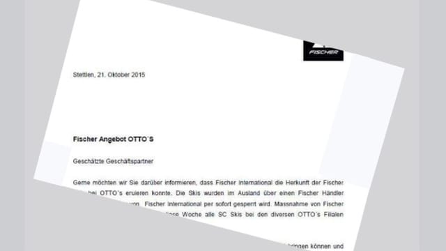 Auszug aus einem Brief mit Fischer-Logo. Auszug aus einem Brief mit Fischer-Logo.