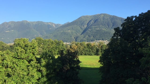 Blick von Ascona über das Maggiadelta. Blick von Ascona über das Maggiadelta.