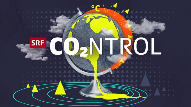Auf dem Bild ist das Logo von «SRF CO2ntrol» zu sehen.