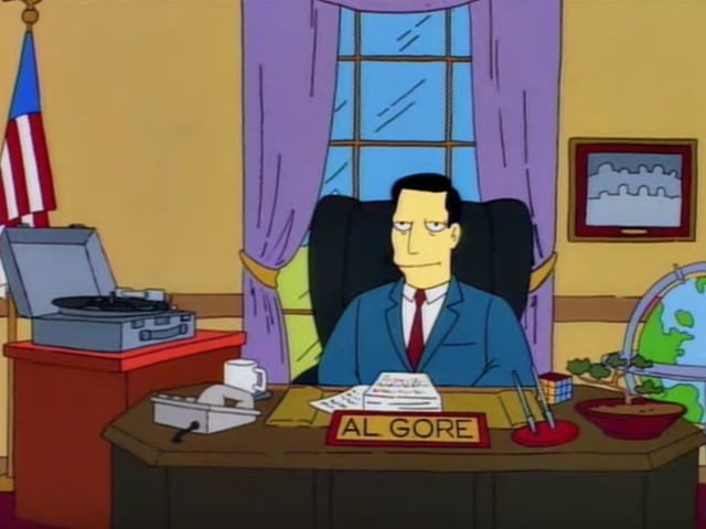 Al Gore als Comic in "Die Simpsons" Al Gore als Comic in "Die Simpsons"