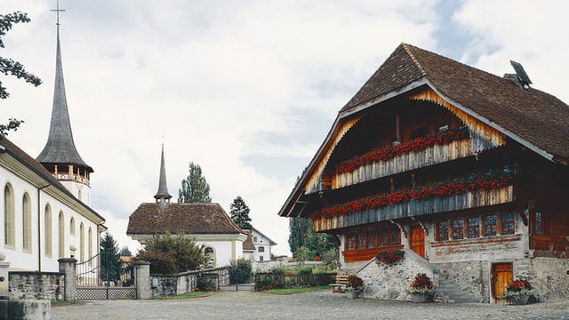 Tafers, Hauptort des Sensebezirks. Tafers, Hauptort des Sensebezirks.
