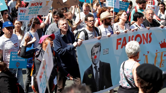 Protestierende Menschen. Protestierende Menschen.