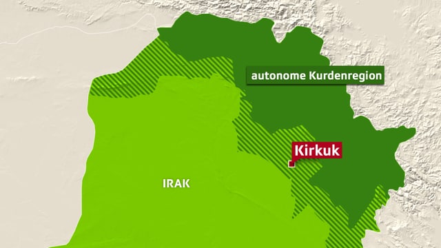 Karte von Nordirak. Karte von Nordirak.