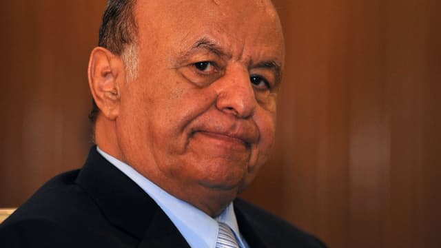 Porträt von Präsident Abed Rabbo Mansur Hadi. Porträt von Präsident Abed Rabbo Mansur Hadi.