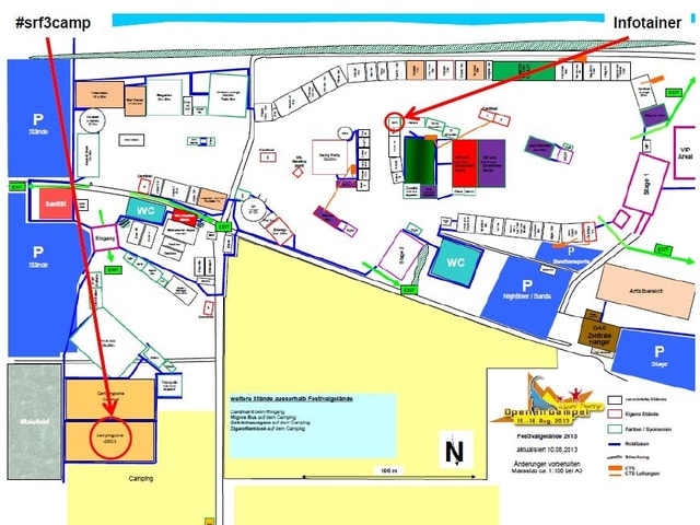 Hier steht das #srf3camp am Open Air Gampel. Hier steht das #srf3camp am Open Air Gampel.