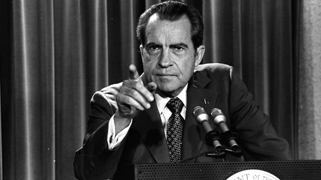Nixon in einer Archivaufnahme Nixon in einer Archivaufnahme