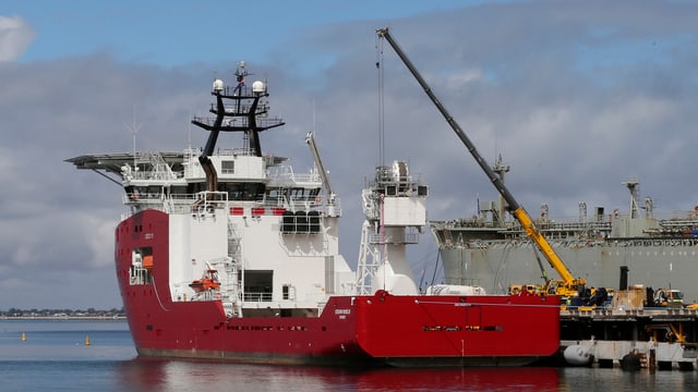 Das australische Suchschiff «Ocean Shield». Das australische Suchschiff «Ocean Shield».