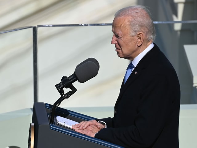 Biden bei seiner Antrittsrede Biden bei seiner Antrittsrede