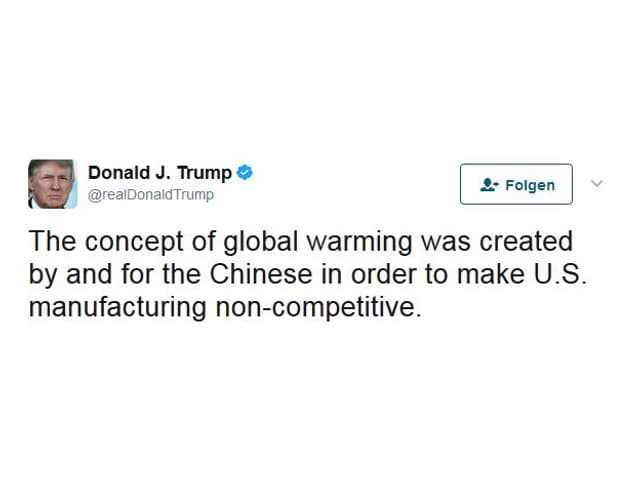 Trump twitter klimawandel