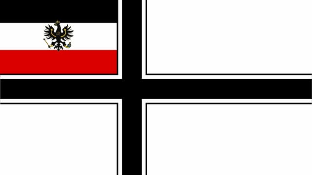 Der entscheidende Entwurf für die Kriegsflagge des Norddeutschen Bundes 1867.