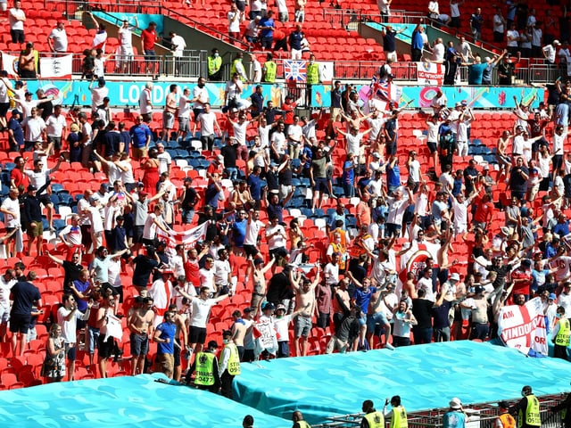Das Wembley-Stadion in London. Das Wembley-Stadion in London.
