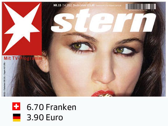 Titelblatt Stern mit Preisvergleich Franken / Euro.