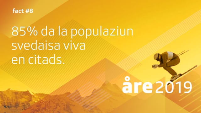 Visual cun l'inscripziun: «85% da la populaziun svedaisa viva en citads.»