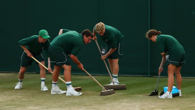 Die Rasenpfleger in Wimbledon. Die Rasenpfleger in Wimbledon.