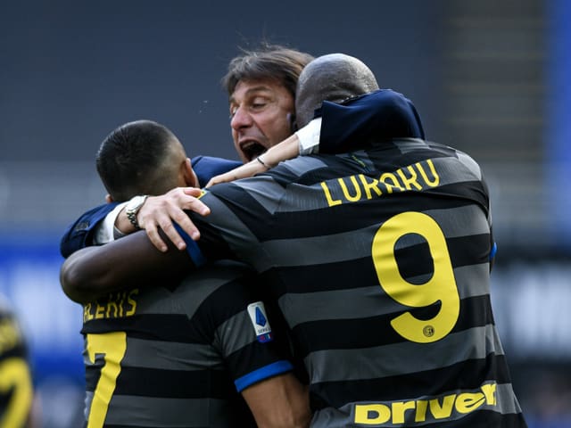 Jubel bei Inter Mailand. Jubel bei Inter Mailand.
