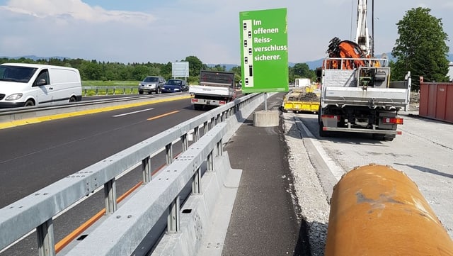 Baustelle auf der Autobahn Baustelle auf der Autobahn