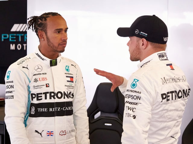Lewis Hamilton und Valtteri Bottas. Lewis Hamilton und Valtteri Bottas.