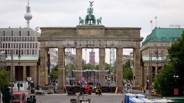 Das Brandenburger Tor in Berlin. Das Brandenburger Tor in Berlin.