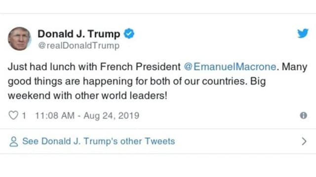 Der Tweet von Donald Trump. Der Tweet von Donald Trump.