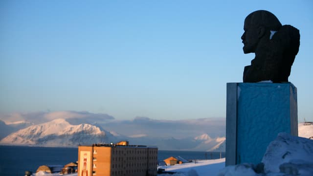 Lenin-Büste in Barentsburg Lenin-Büste in Barentsburg