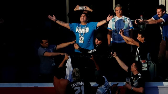 Maradona sorgte für beste Unterhaltung. Maradona sorgte für beste Unterhaltung.