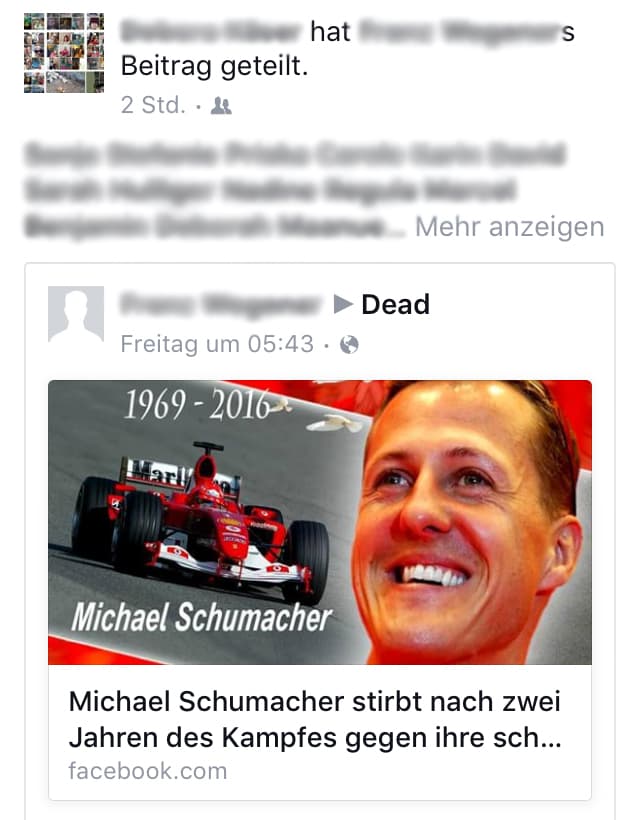 Schumi ist tot! Schumi ist tot!