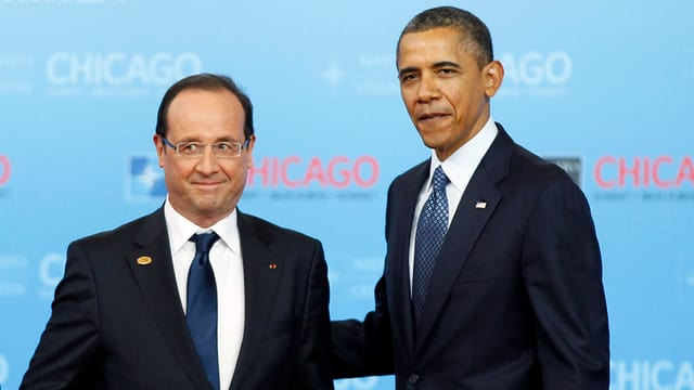 François Hollande und Barack Obama. François Hollande und Barack Obama.