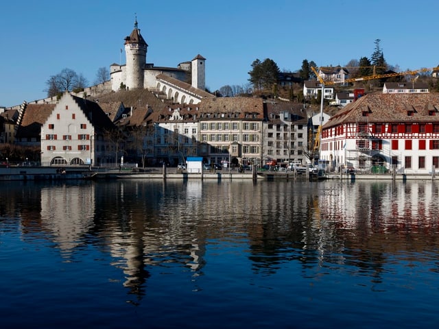 Blick auf Schaffhausen. Blick auf Schaffhausen.