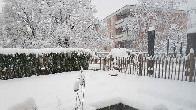Wintermärchen in Altdorf am 4. April. Wintermärchen in Altdorf am 4. April.