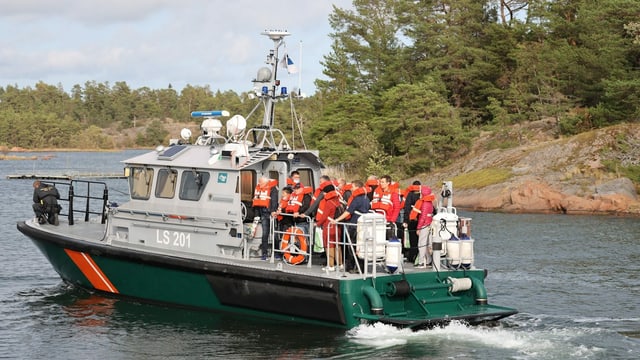 Leute auf Boot Leute auf Boot