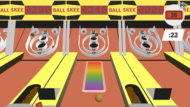 Ballwerfen als Minigame auf dem Jahrmarkt. Ballwerfen als Minigame auf dem Jahrmarkt.