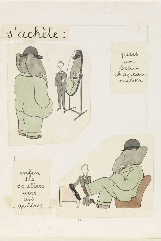 Babar kauft Hut und Schuhe. Babar kauft Hut und Schuhe.