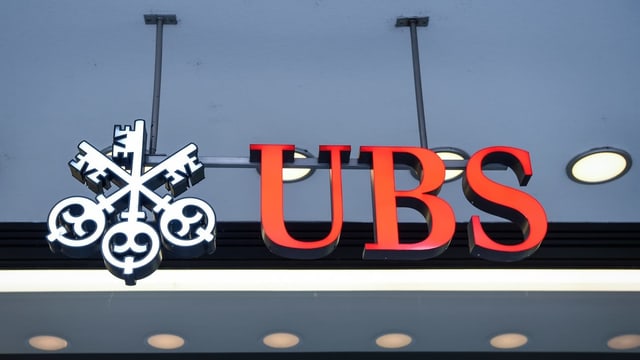Logo der UBS. Logo der UBS.