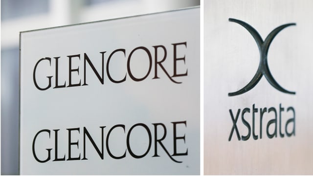 Die Logos von Glencore und Xstrata. Die Logos von Glencore und Xstrata.