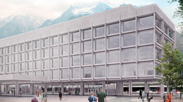 Visualisierung des neuen Kantonsbahnhofs in Altdorf. Visualisierung des neuen Kantonsbahnhofs in Altdorf.