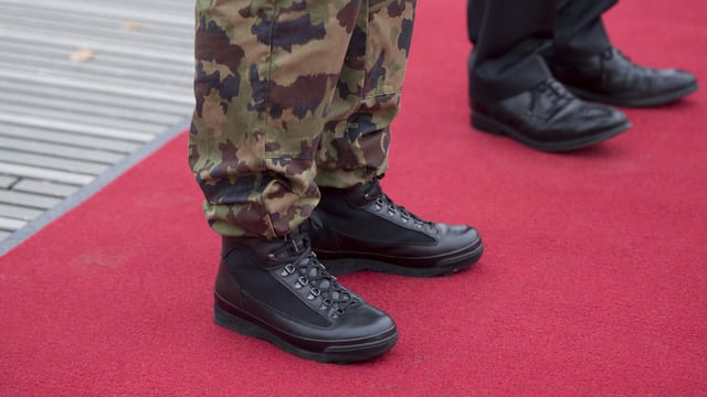 Schuhe auf rotem Teppich. Schuhe auf rotem Teppich.