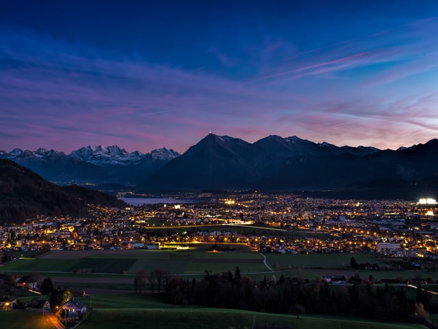 Panoramablick über Thun.