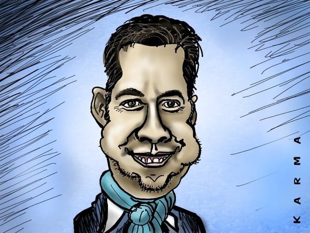 Marco Ratschillers Selbstporträt - gezeichnet als Karikatur. Marco Ratschillers Selbstporträt - gezeichnet als Karikatur.