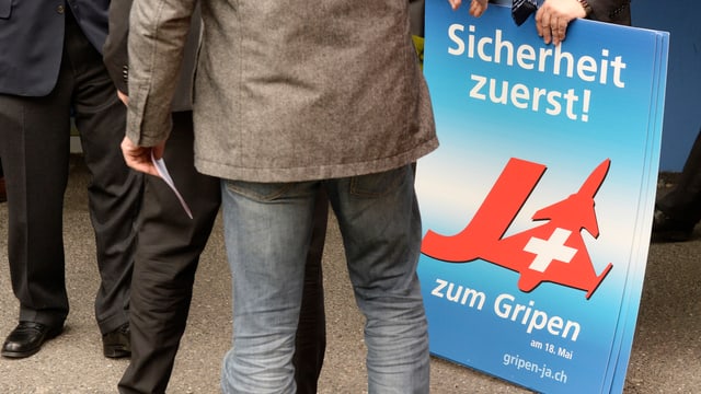 Ein Plakat des Ja-Komitees. Ein Plakat des Ja-Komitees.