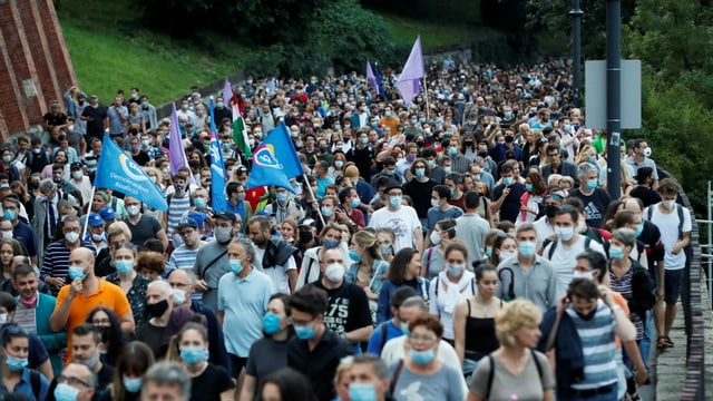 Protestzug in Budapest Protestzug in Budapest