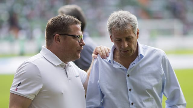 Sportchef Max Eberl und Trainer Lucien Favre harmonieren hervorragend. Eine Entlassung des Schweizers wäre für Eberl nie in Frage gekommen.