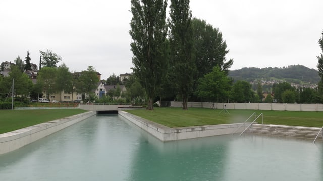Blick auf den neuen Kanal von der Aare ins Marzilibad Blick auf den neuen Kanal von der Aare ins Marzilibad