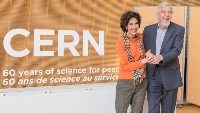 Fabiola Gianotti und Rolf Heuer Fabiola Gianotti und Rolf Heuer