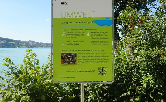 Warnschild am Hallwilersee Warnschild am Hallwilersee