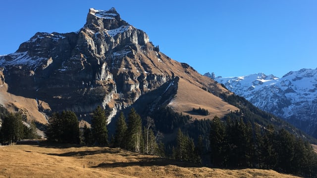 Grüne Berge an Neujahr im Engelbergertal. Grüne Berge an Neujahr im Engelbergertal.