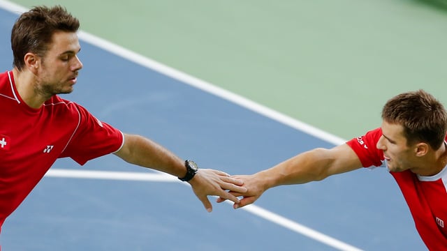 Wawrinka und Chiudinelli. Wawrinka und Chiudinelli.